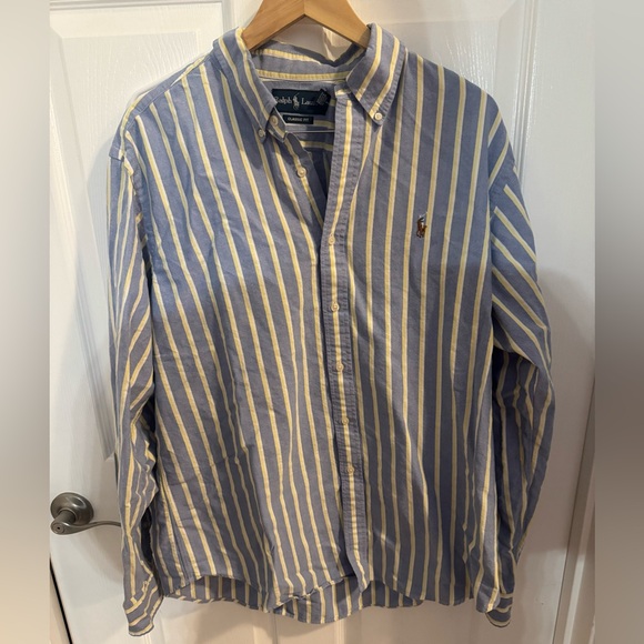 Ralph Lauren Other - Ralph Lauren Men's Blue and Yellow Striped Shirt, size XL